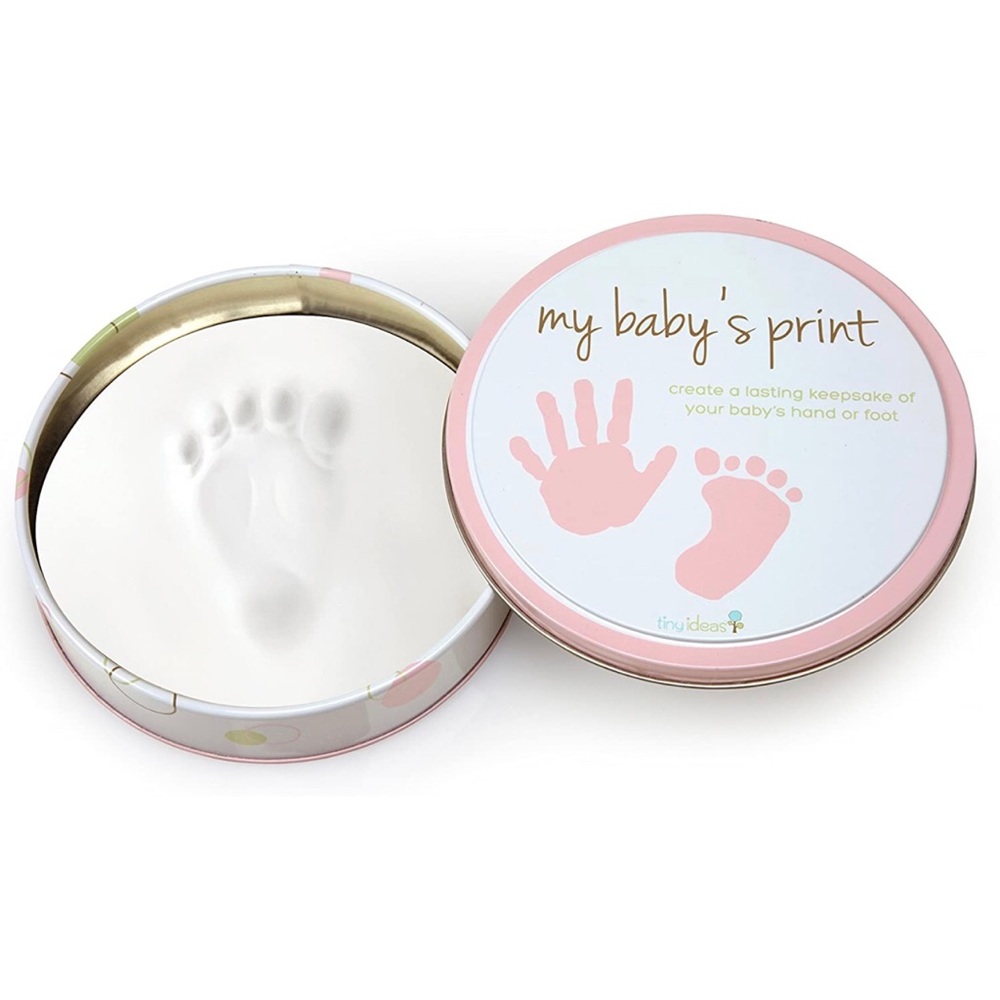 Tiny Ideas Easy to Use Handprint Tin, Pink NWT